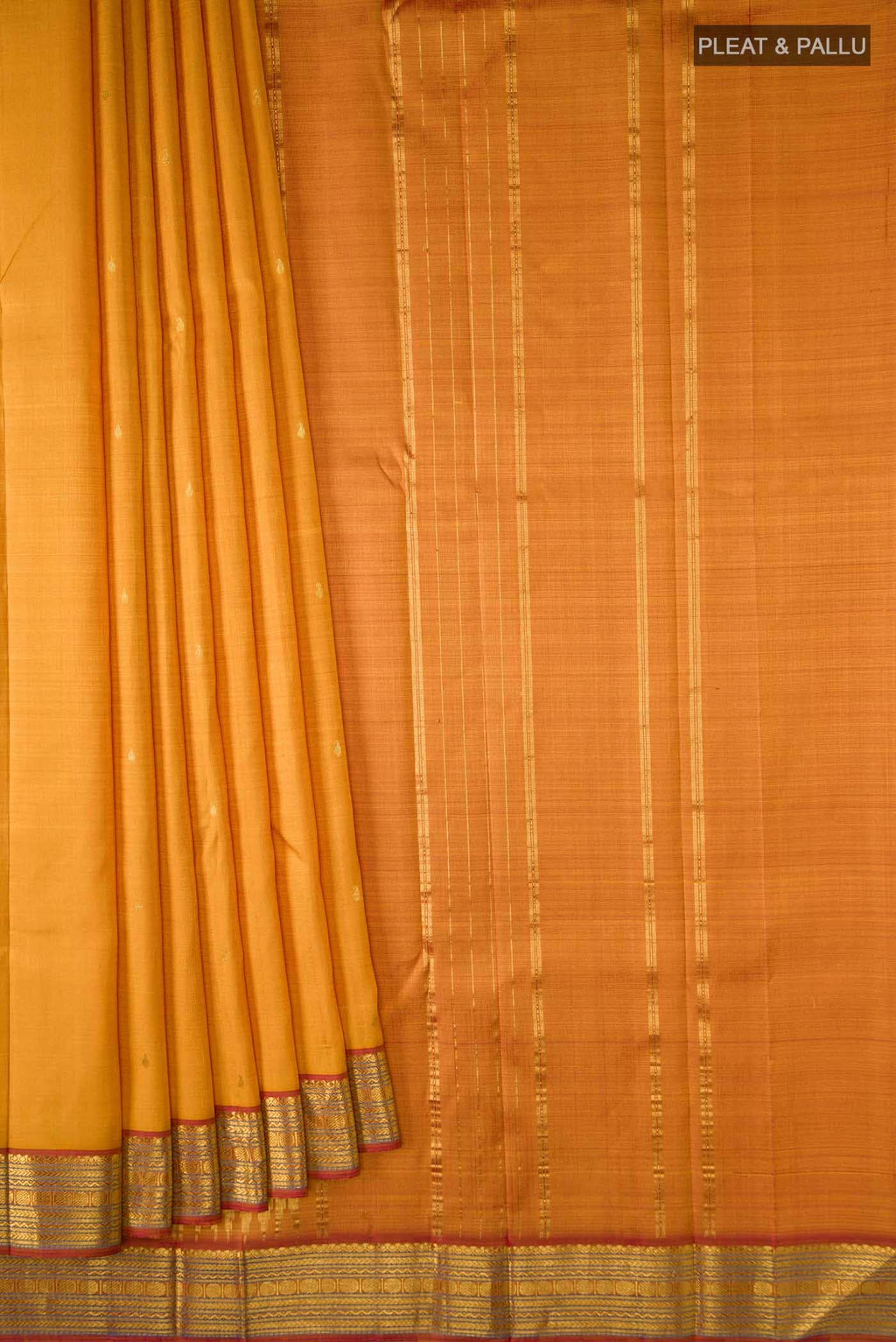 Mustard Kanchipuram Silk Saree