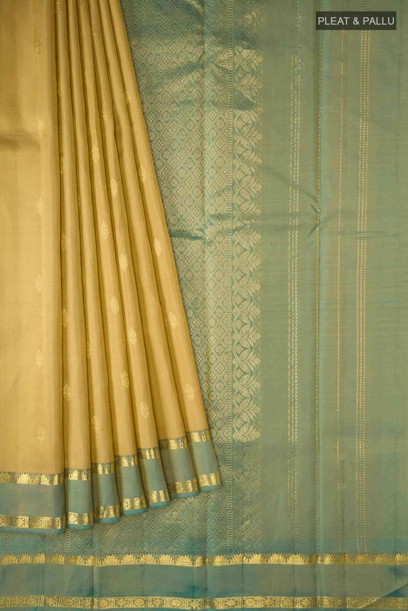 Dark Beige Kanchipuram Silk Saree