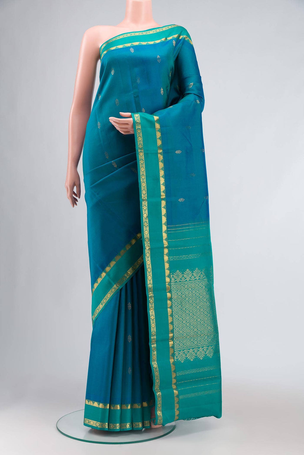 Blue Kanchipuram Silk Saree