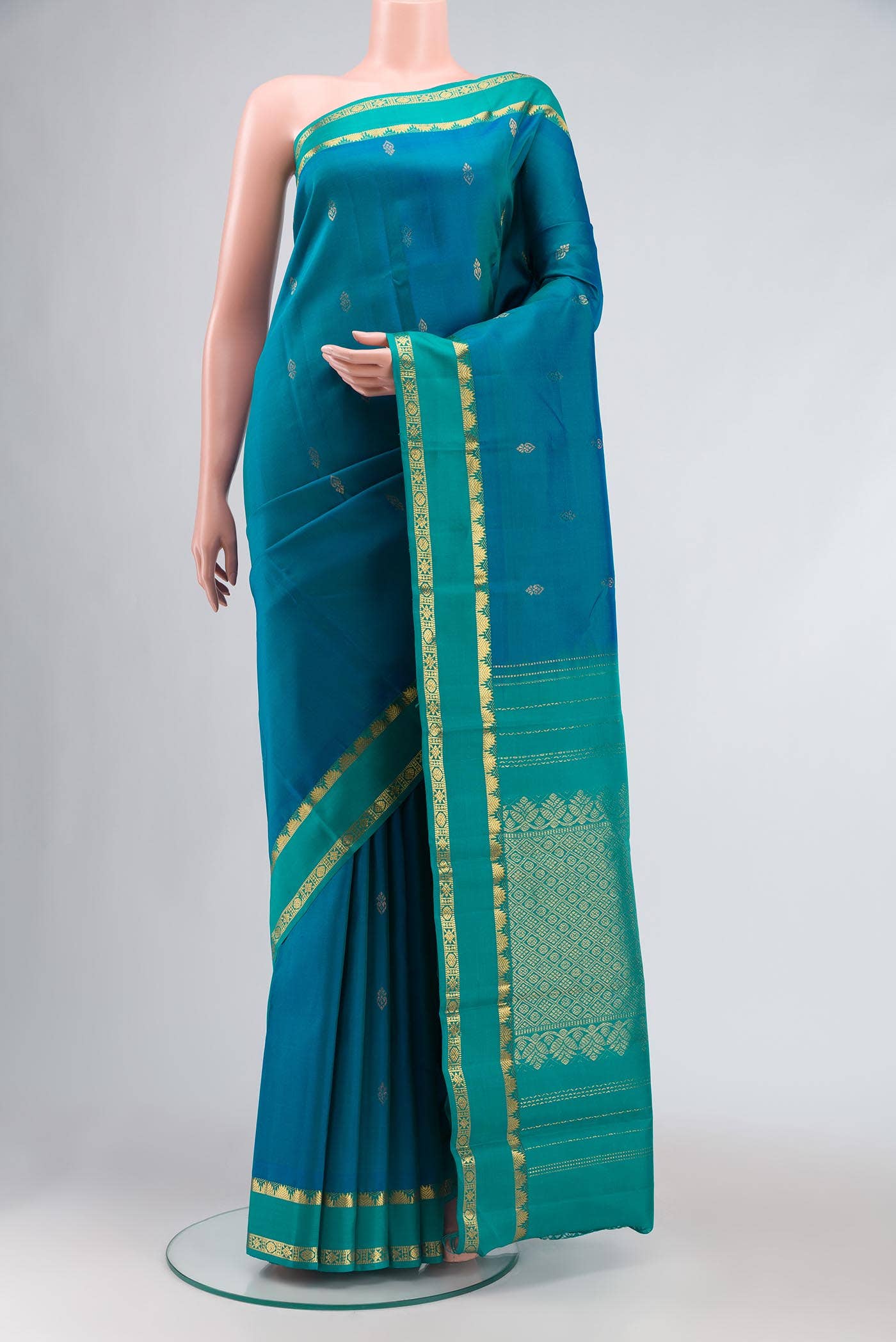 Blue Kanchipuram Silk Saree