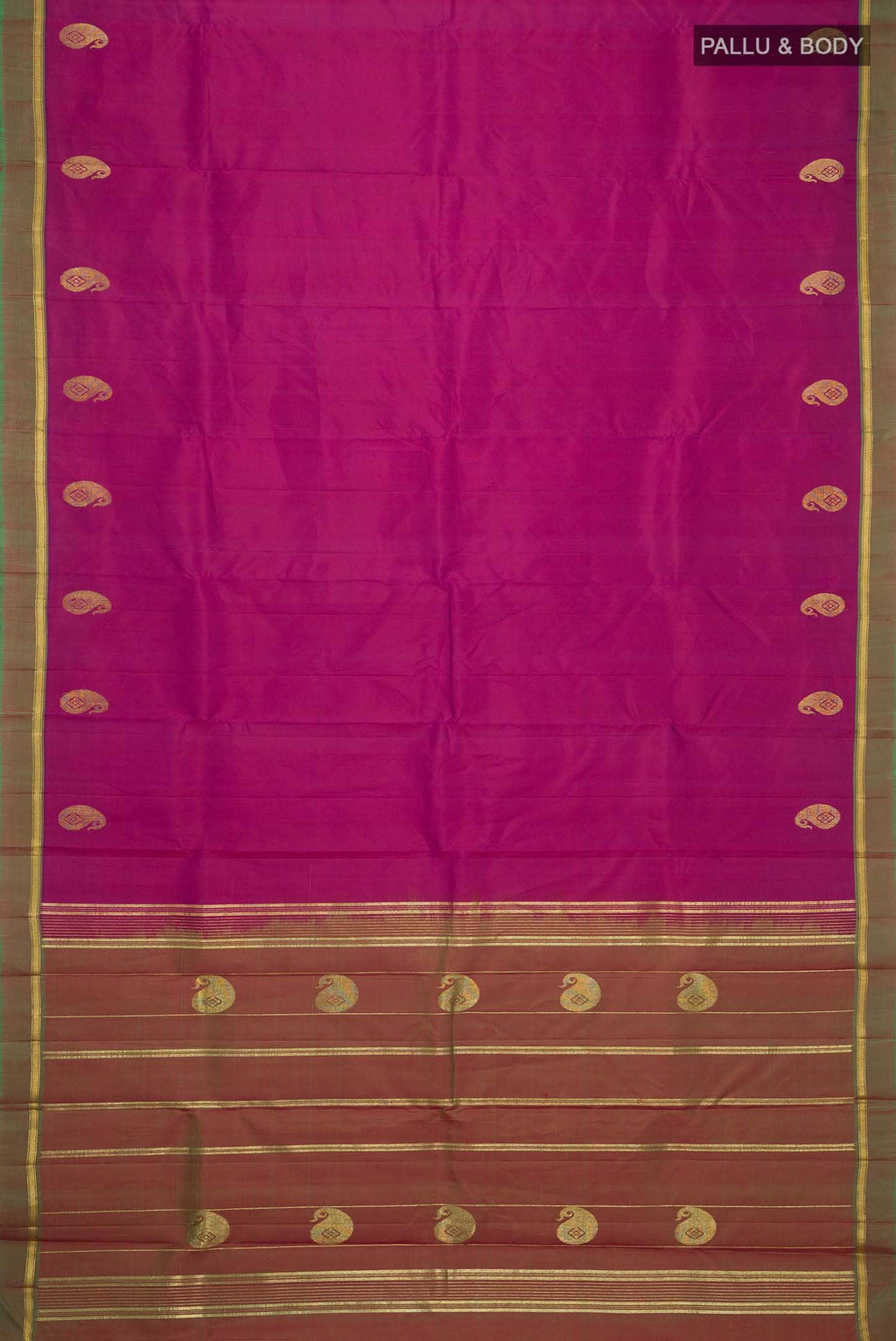 Magenta Kanchipuram Silk Saree