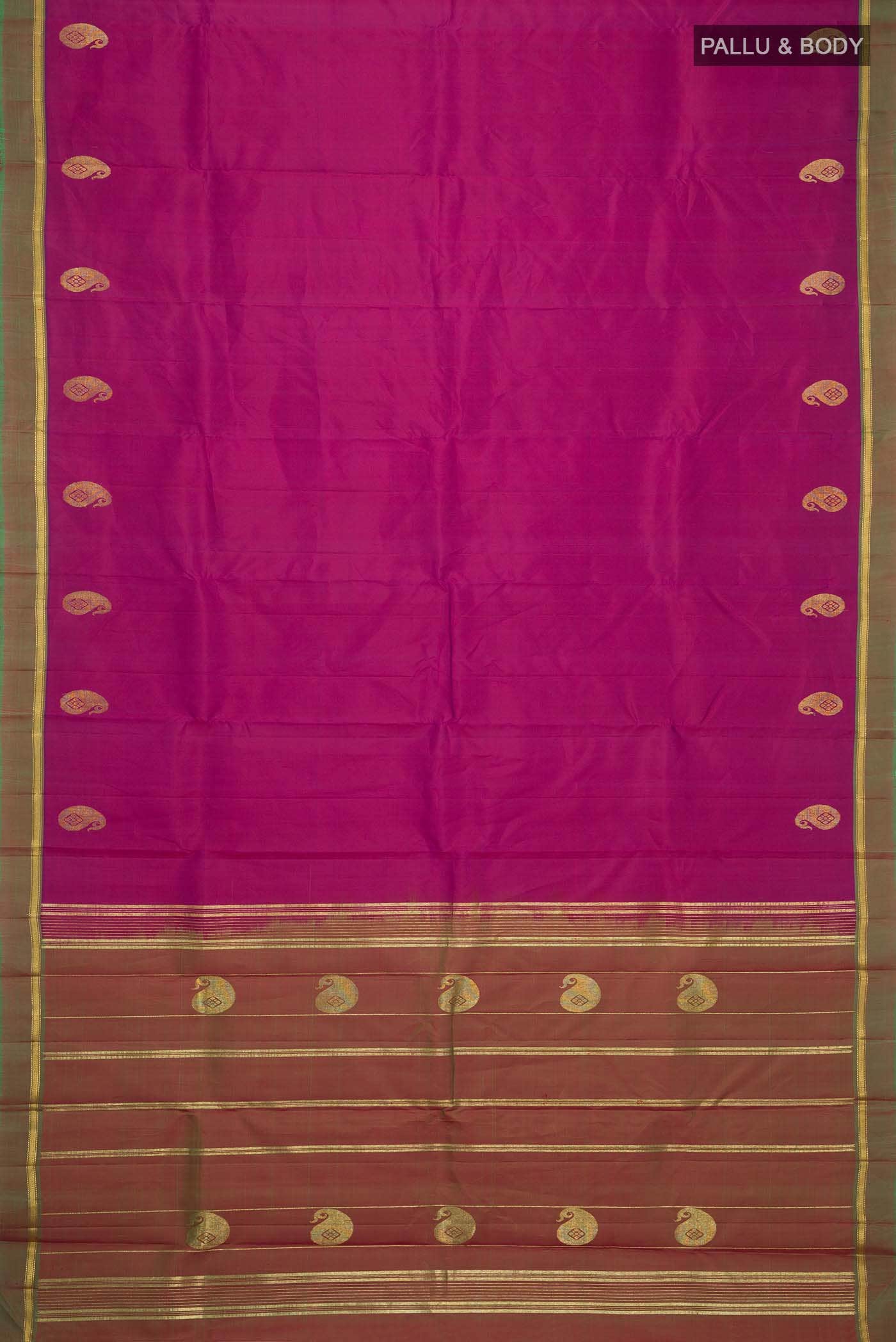 Magenta Kanchipuram Silk Saree