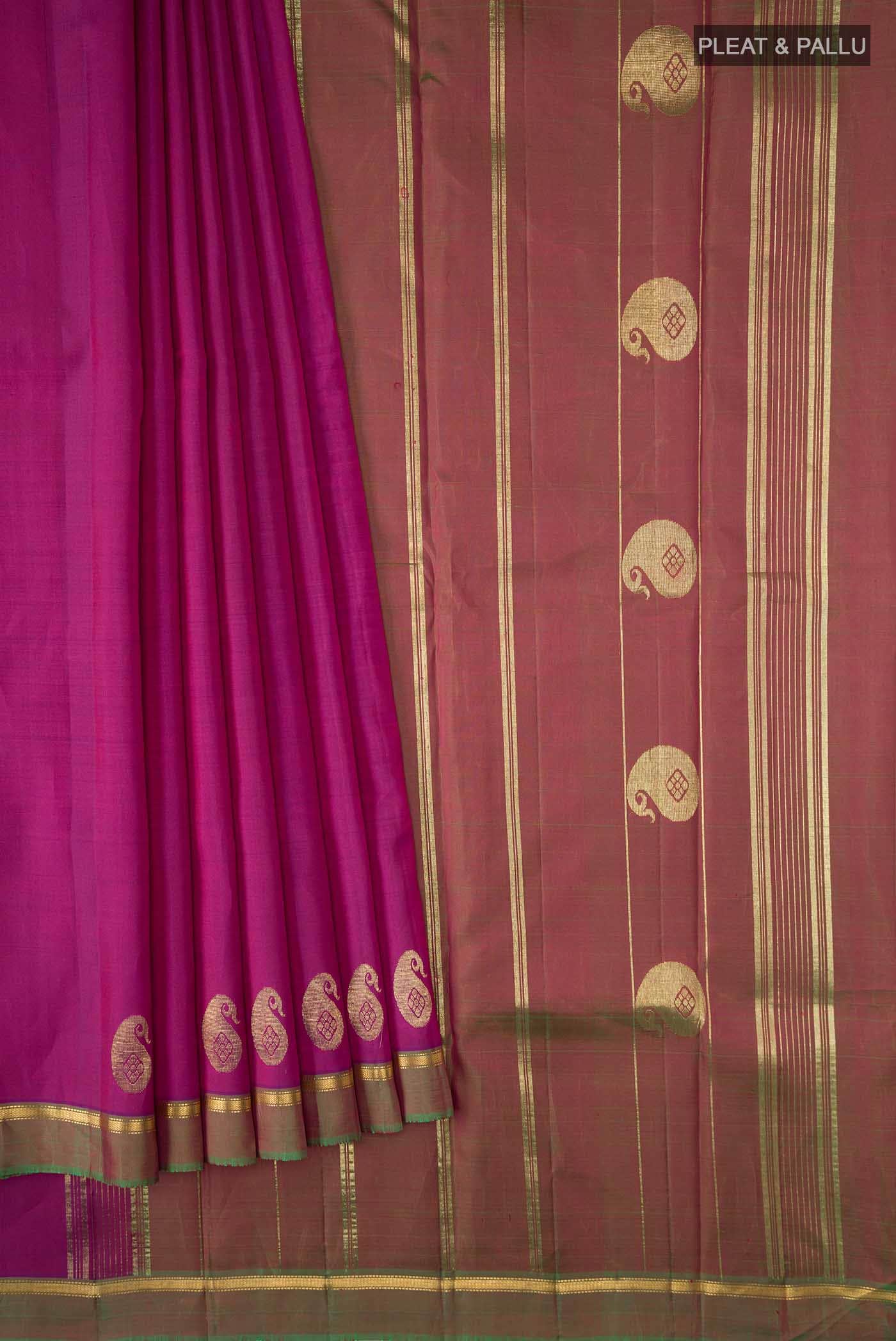Magenta Kanchipuram Silk Saree