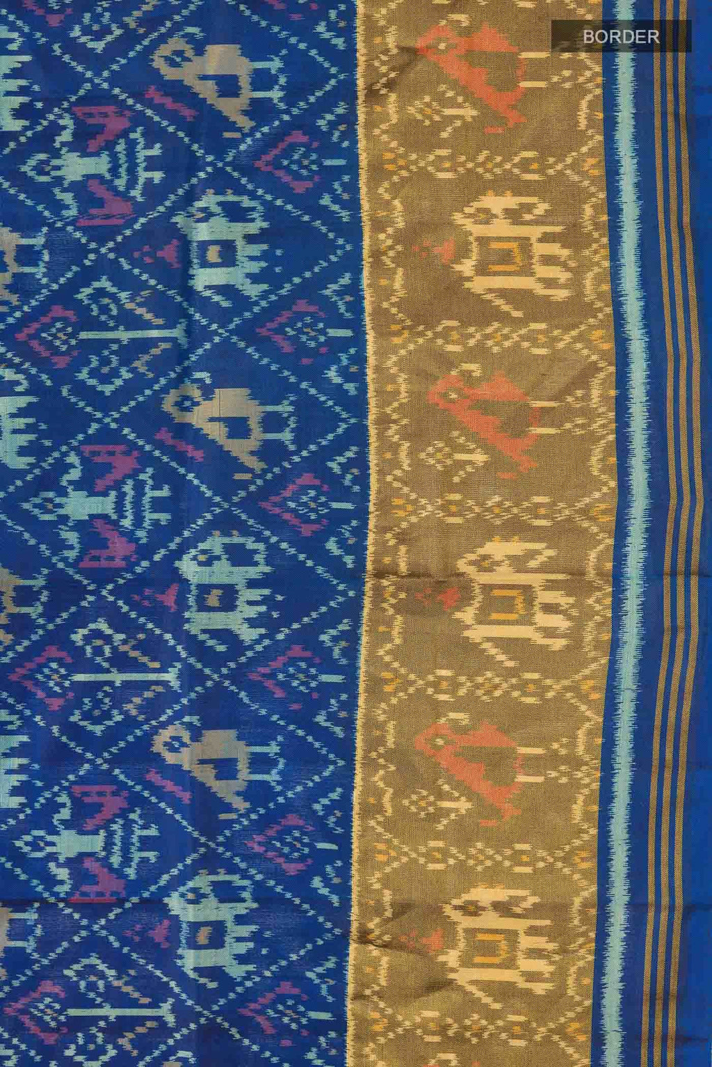 Blue Rajkot Patola Silk Saree
