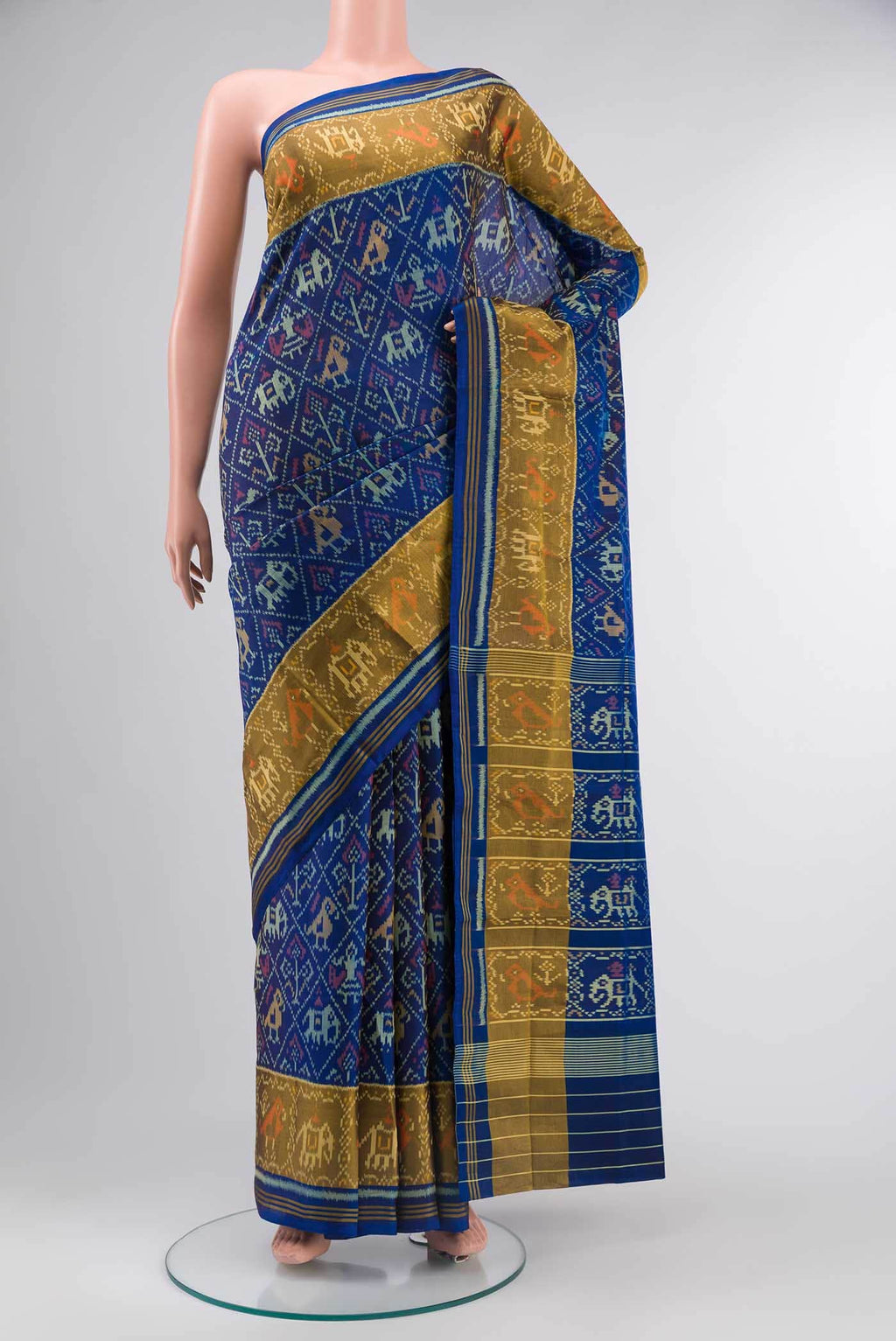 Blue Rajkot Patola Silk Saree