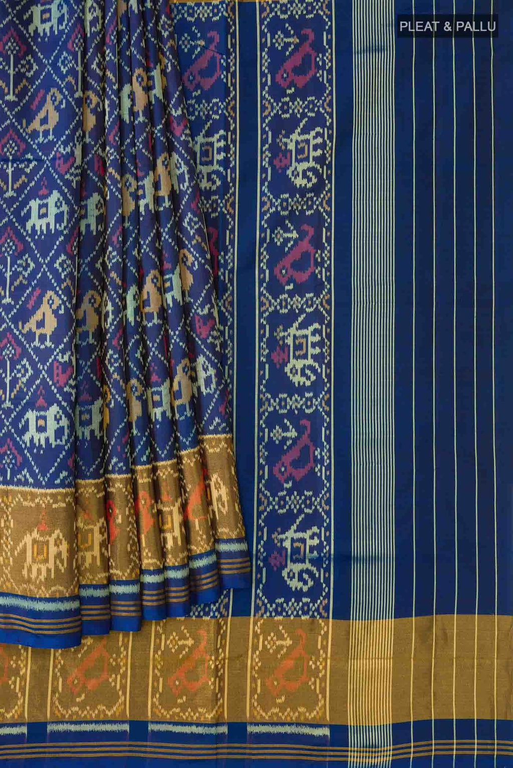 Blue Rajkot Patola Silk Saree