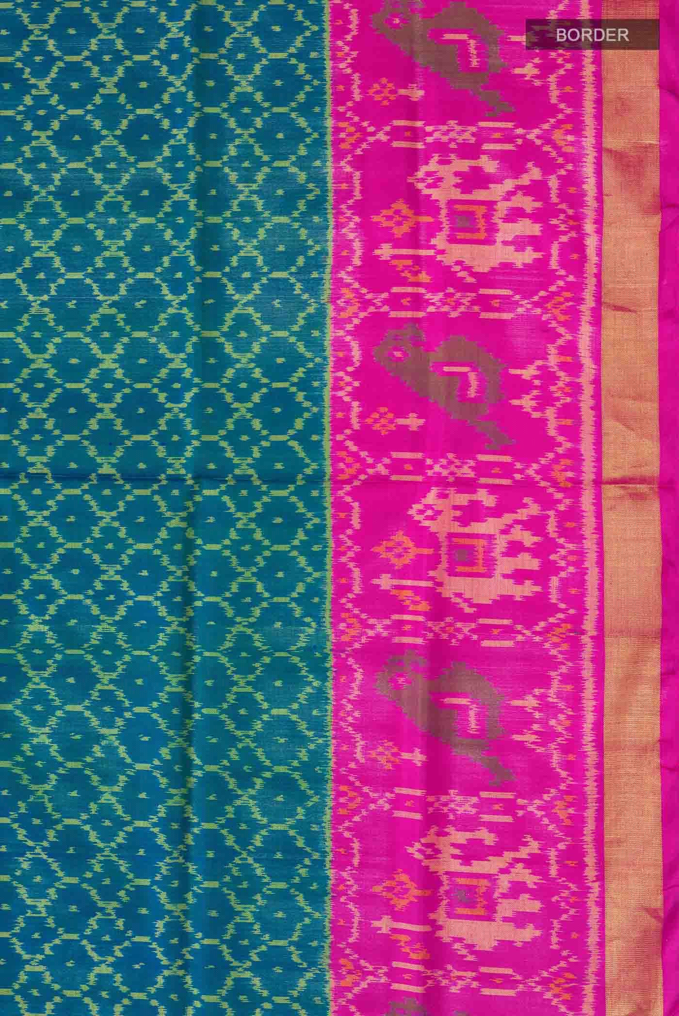 Blue Rajkot Patola Silk Saree