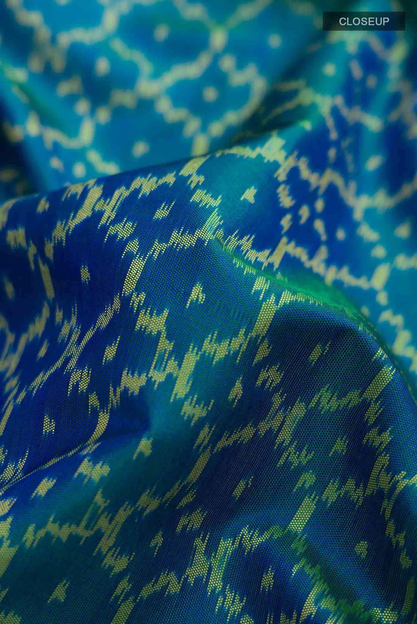 Blue Rajkot Patola Silk Saree