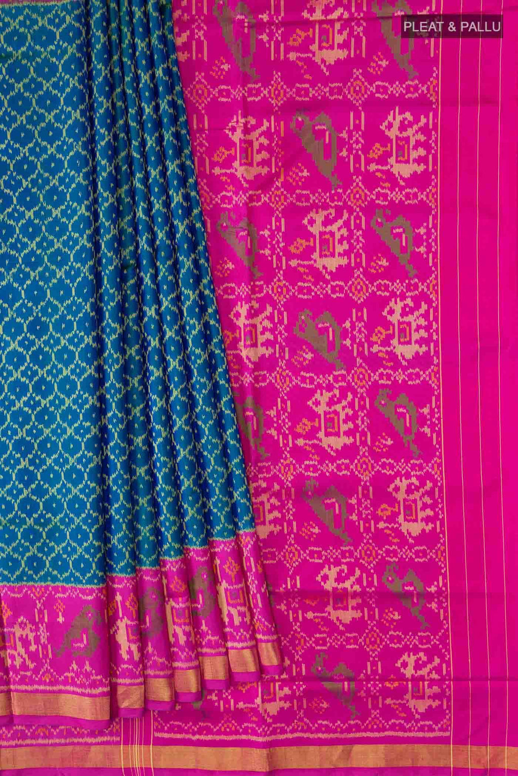 Blue Rajkot Patola Silk Saree