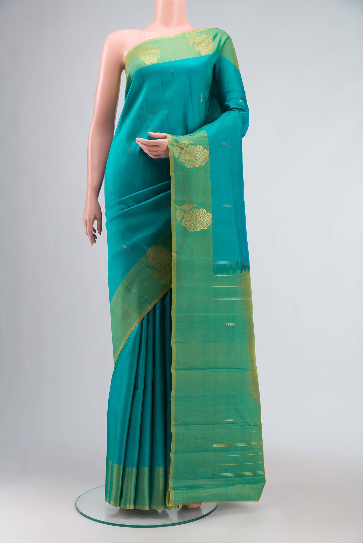 Blue Kanchipuram Silk Saree