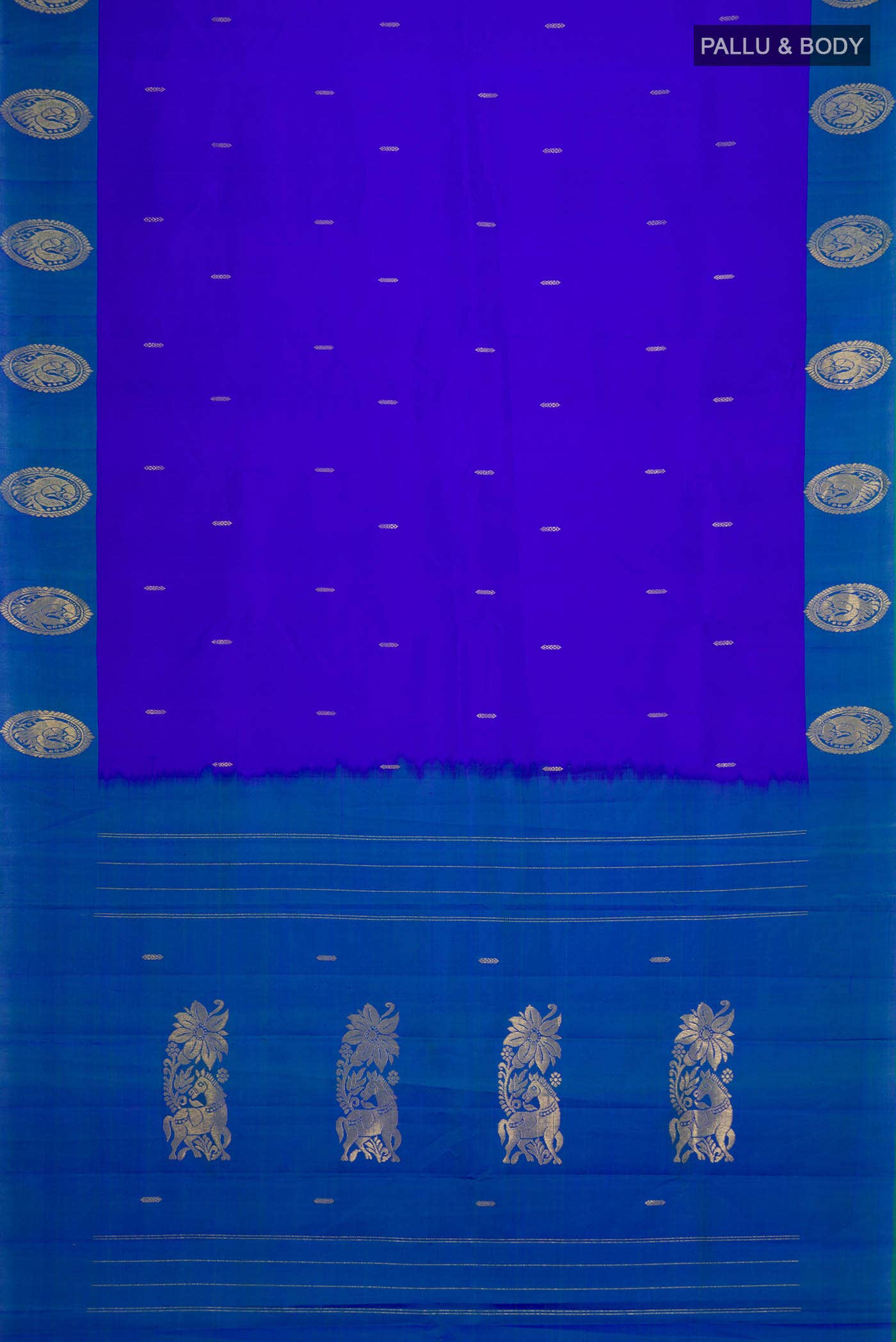 Blue Kanchipuram Silk Saree