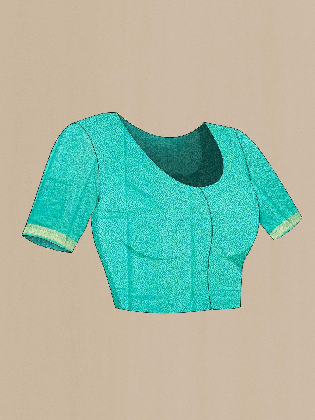 Blue Printed Silk Saree