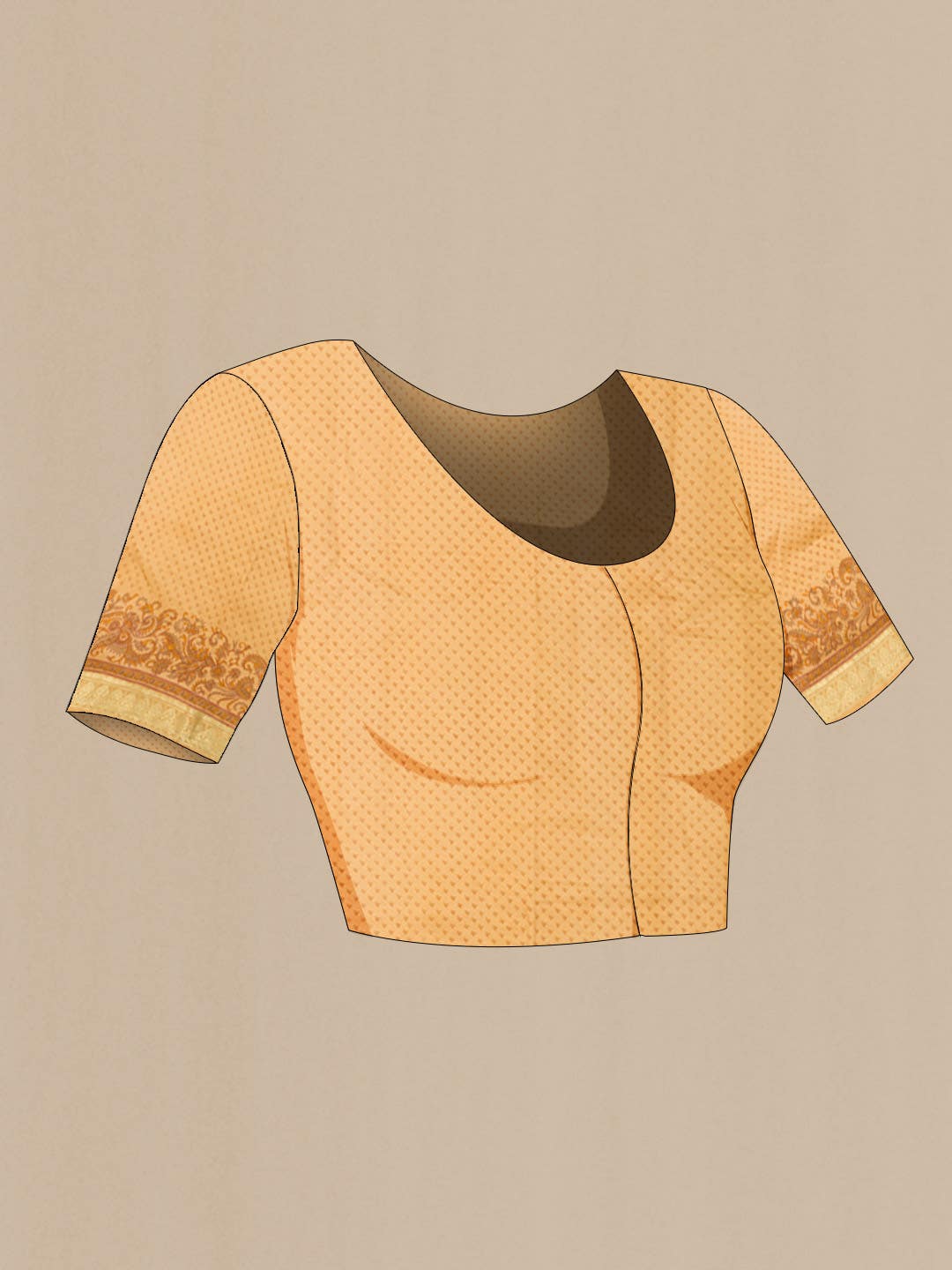 Sandal Printed Silk Saree
