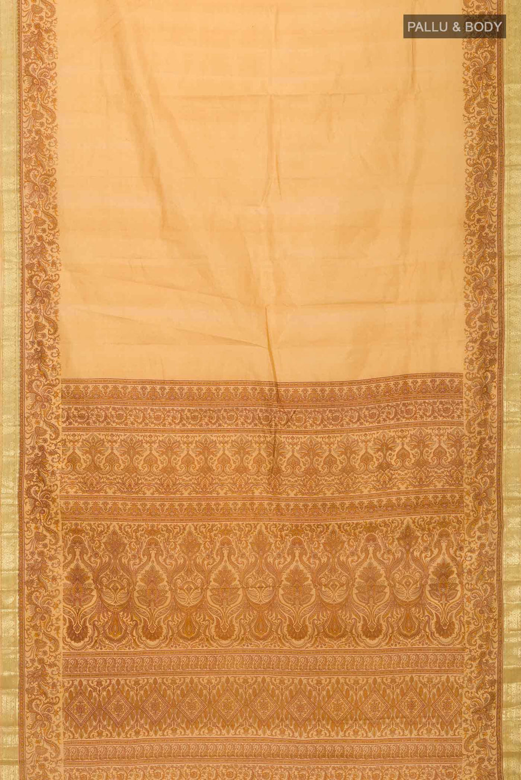 Sandal Printed Silk Saree