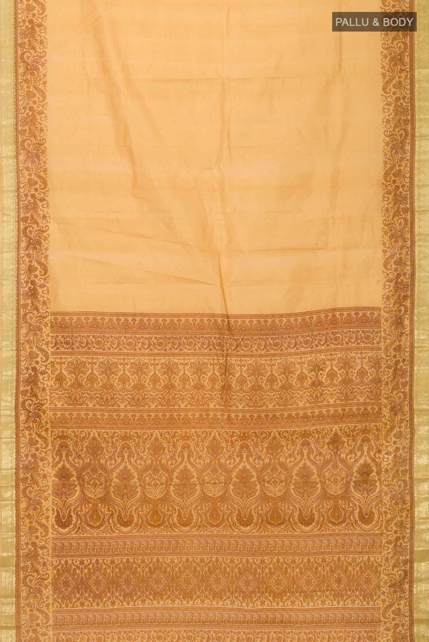 Sandal Printed Silk Saree