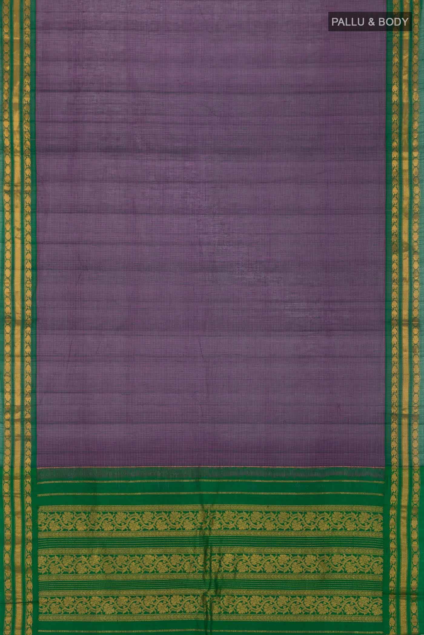 Purple Gadwal cotton Saree