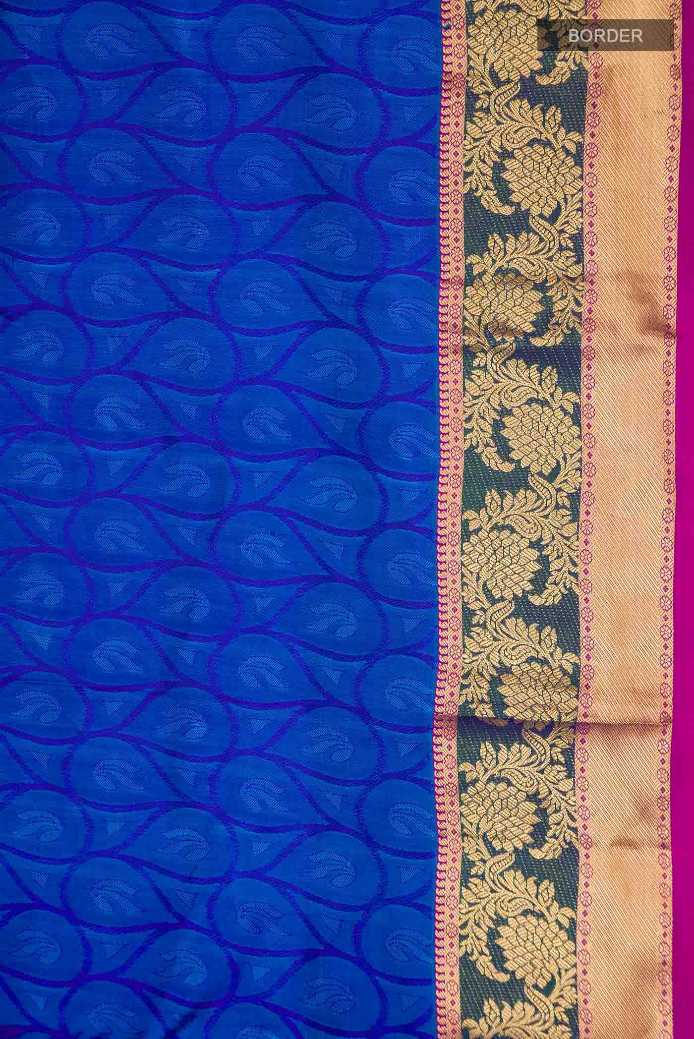 Blue Kanchipuram Silk Saree
