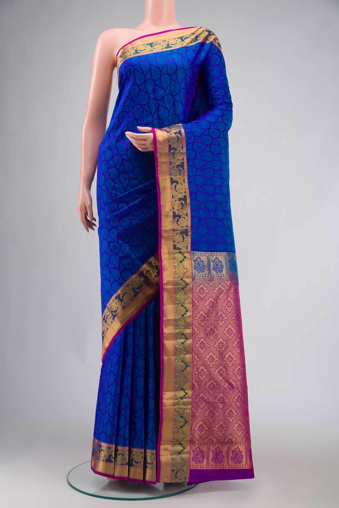Blue Kanchipuram Silk Saree
