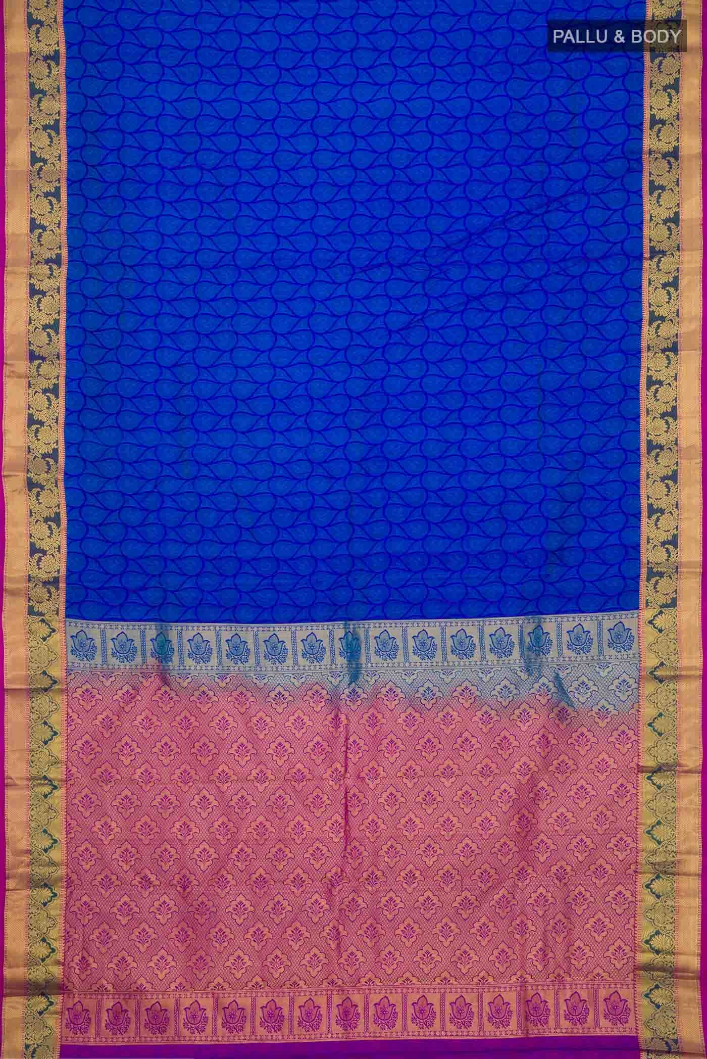 Blue Kanchipuram Silk Saree