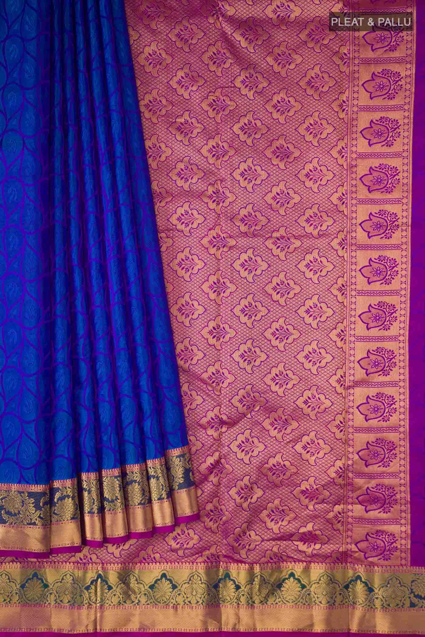 Blue Kanchipuram Silk Saree