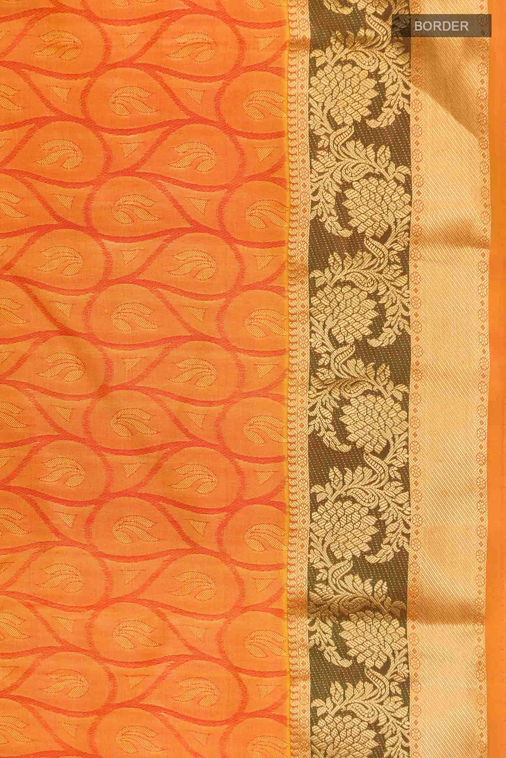Mustard Kanchipuram Silk Saree