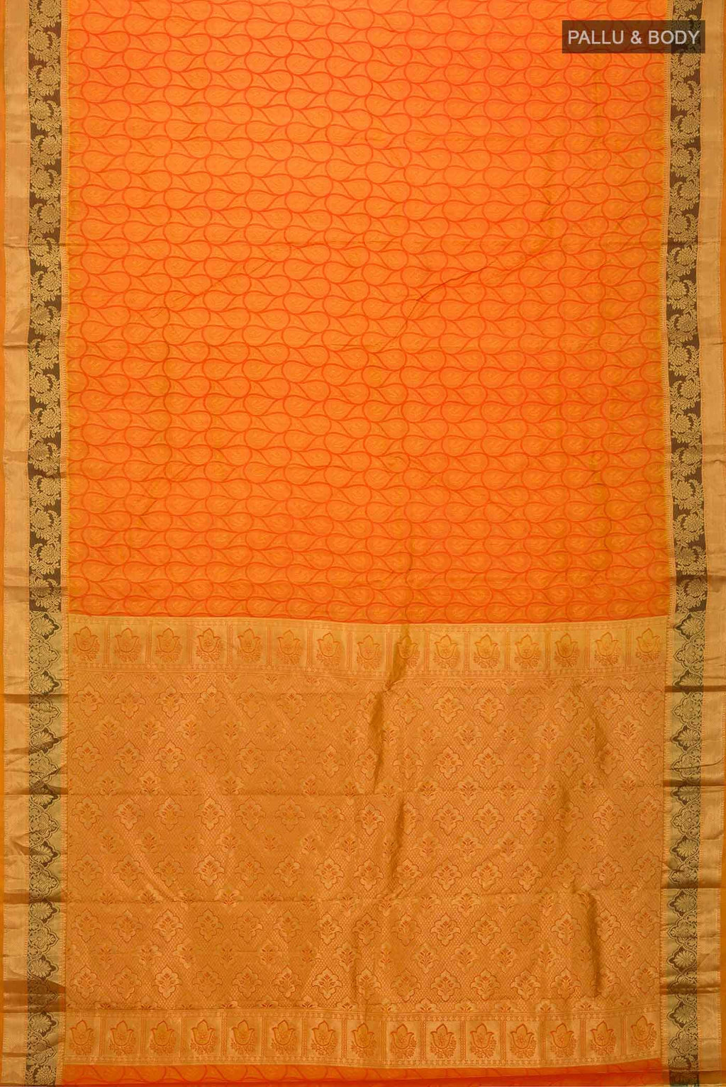 Mustard Kanchipuram Silk Saree