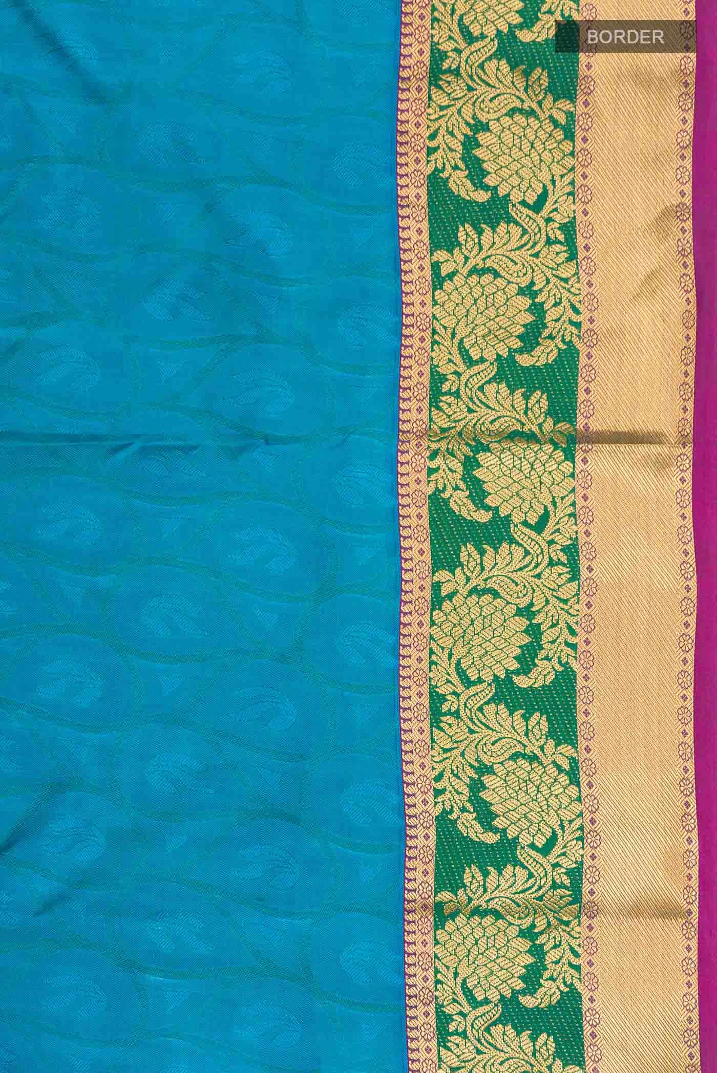 Blue Kanchipuram Silk Saree
