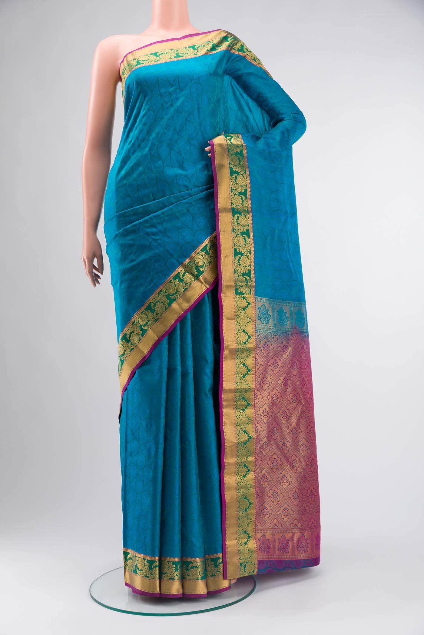 Blue Kanchipuram Silk Saree