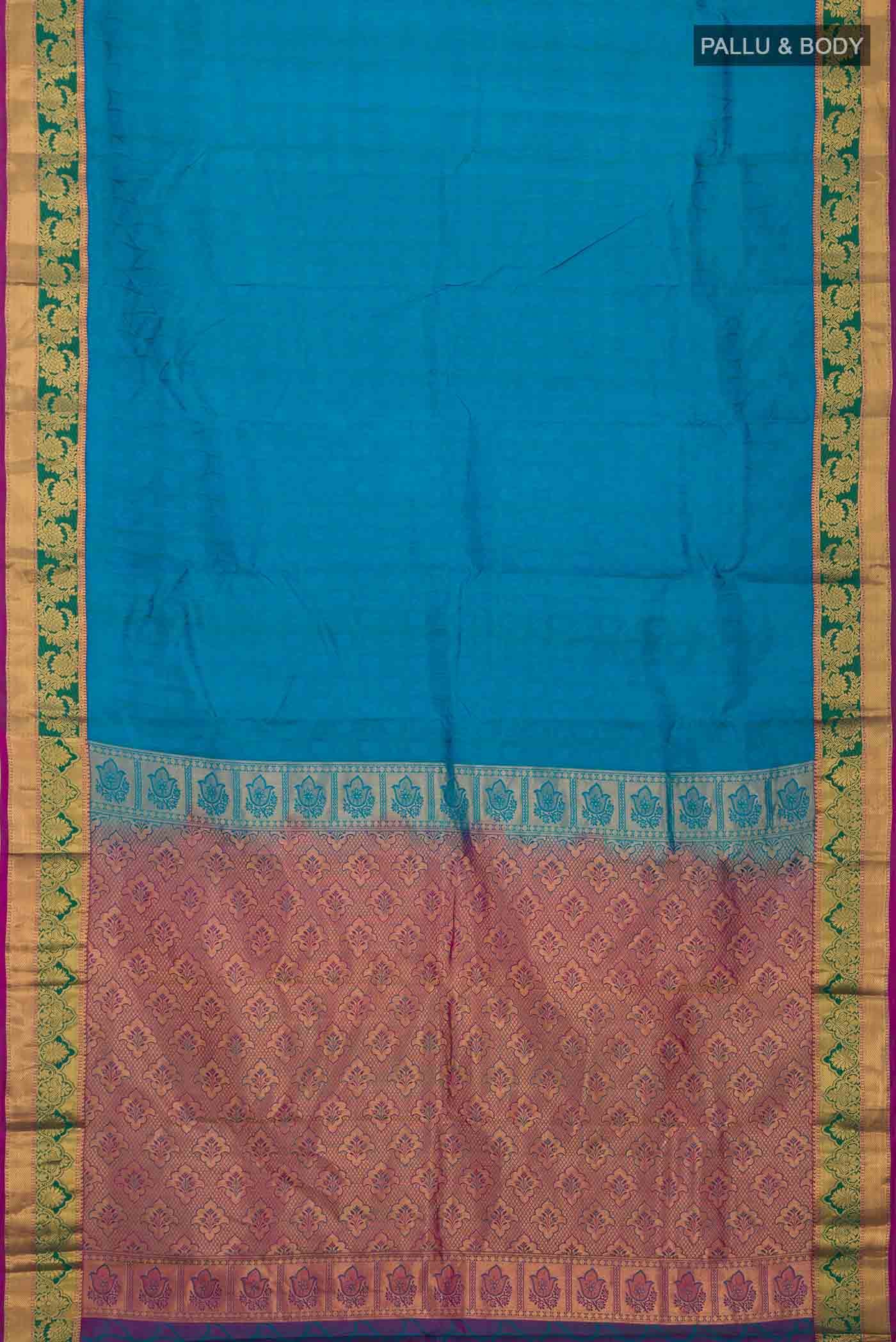 Blue Kanchipuram Silk Saree