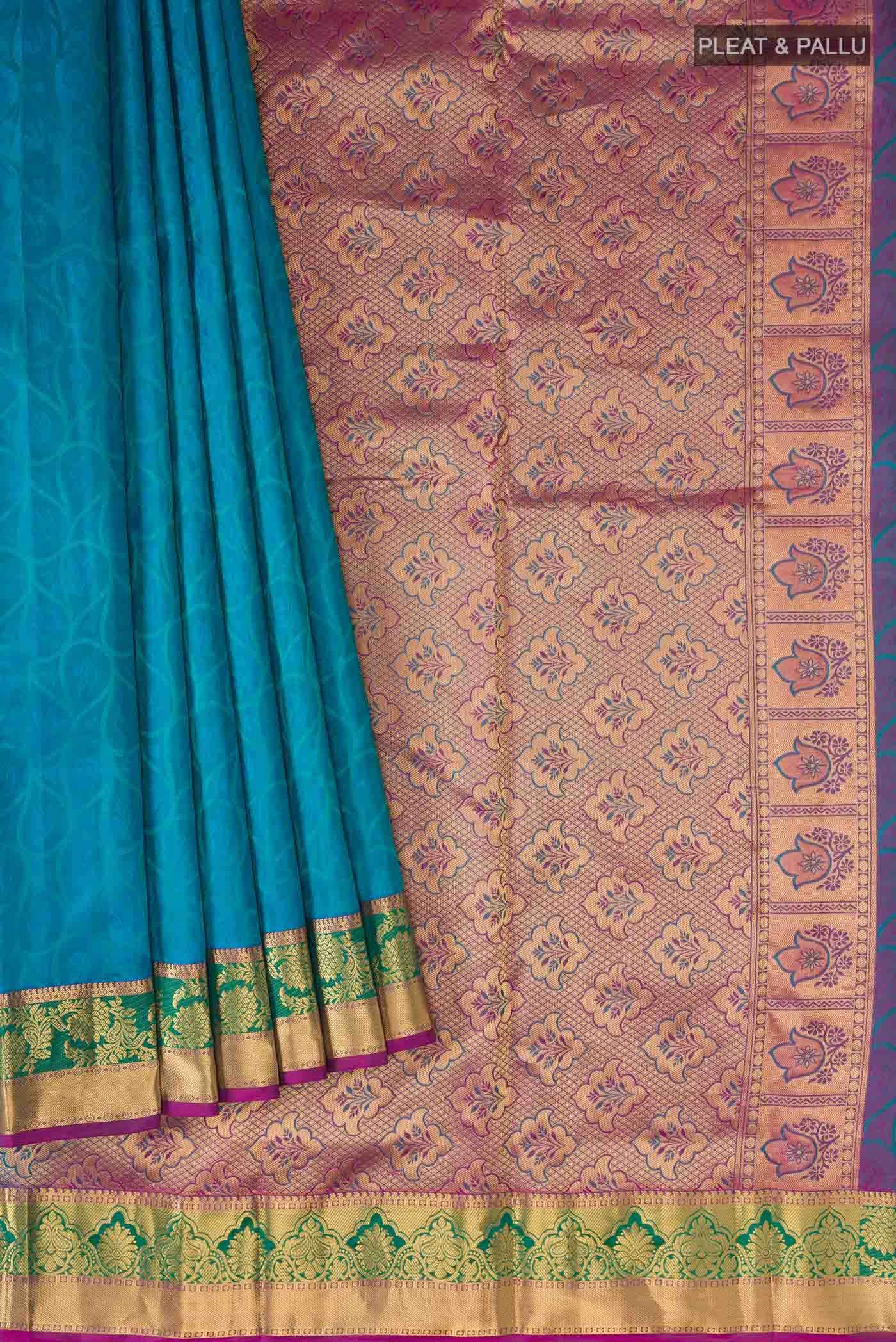 Blue Kanchipuram Silk Saree