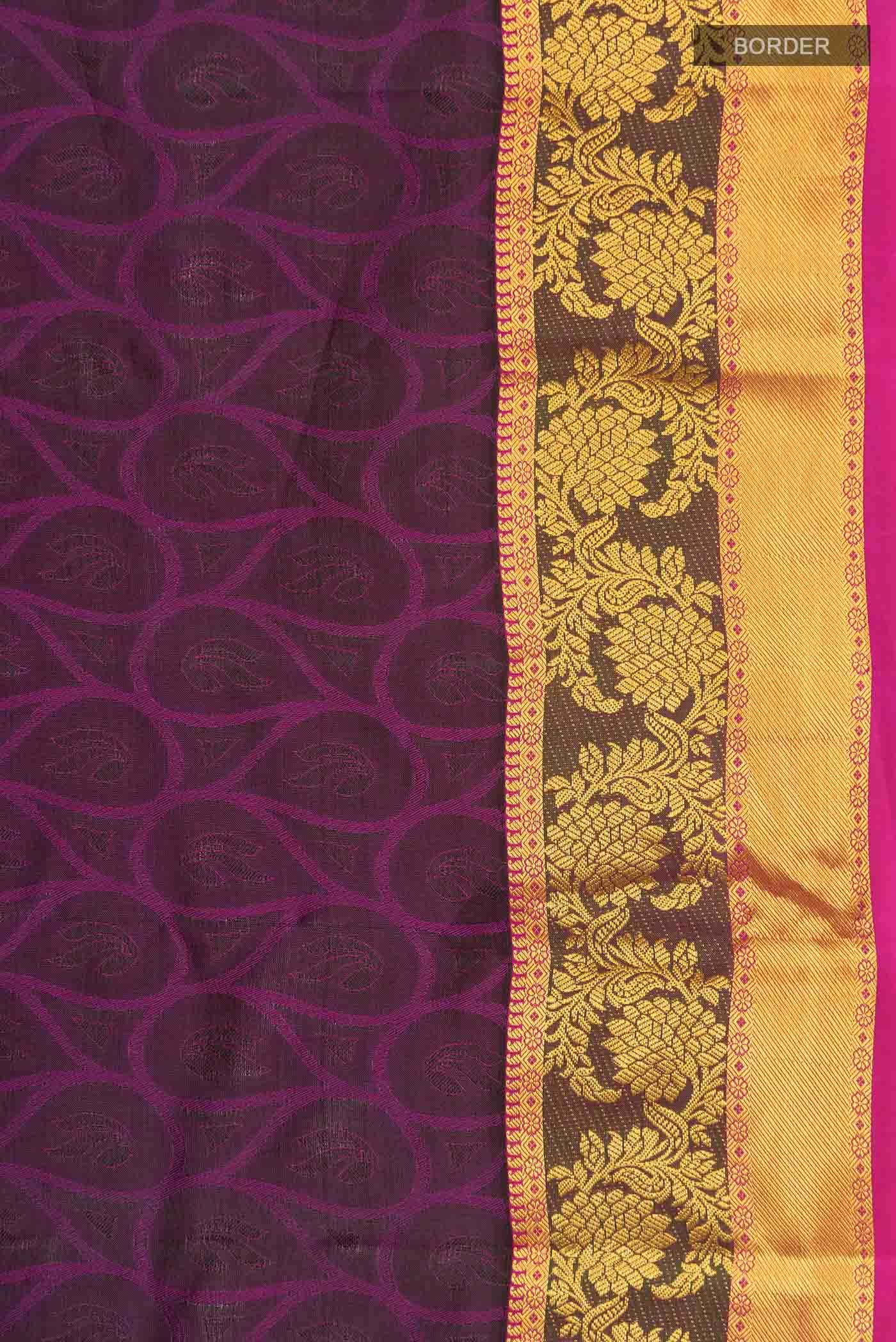 Purple Kanchipuram Silk Saree