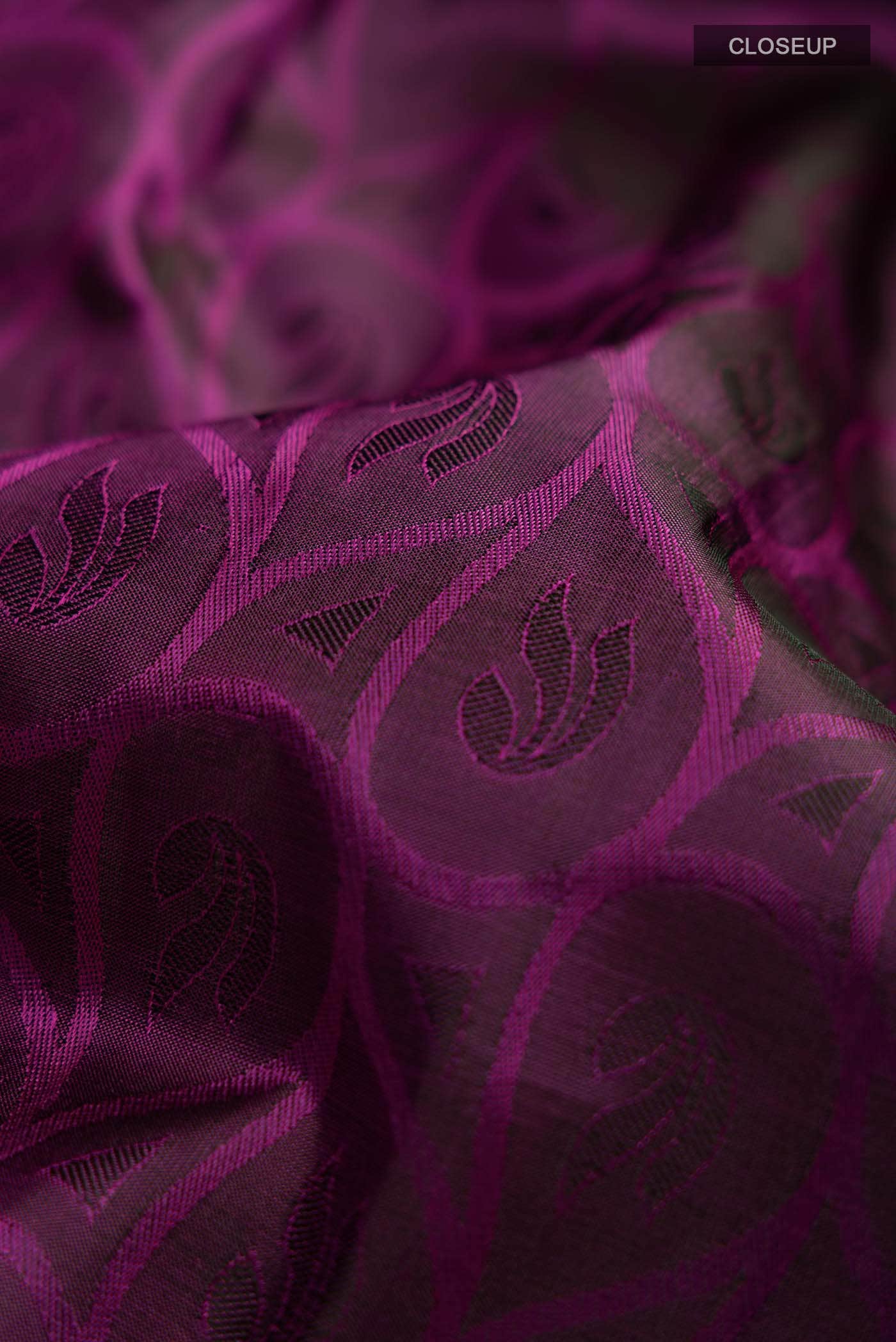 Purple Kanchipuram Silk Saree