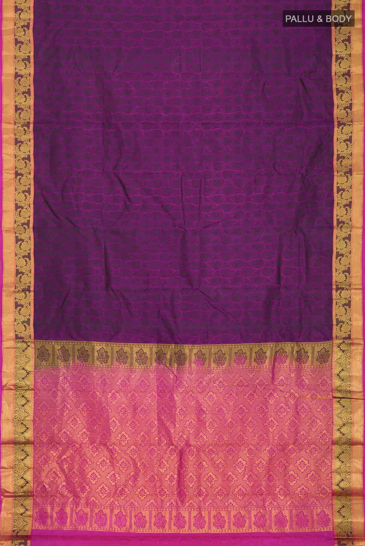 Purple Kanchipuram Silk Saree