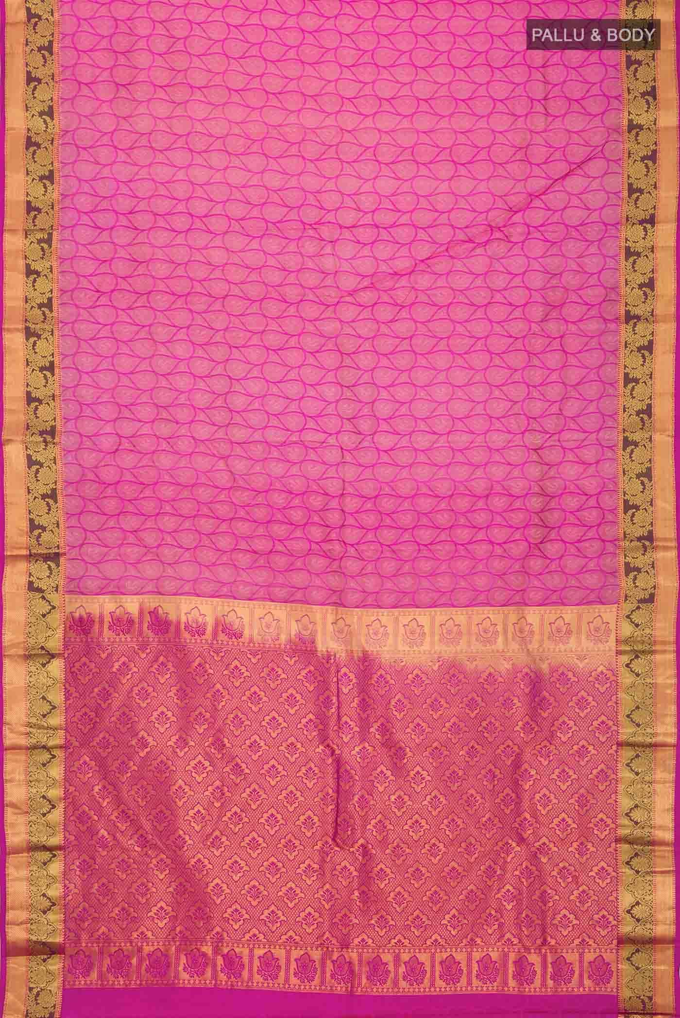 Pink Kanchipuram Silk Saree