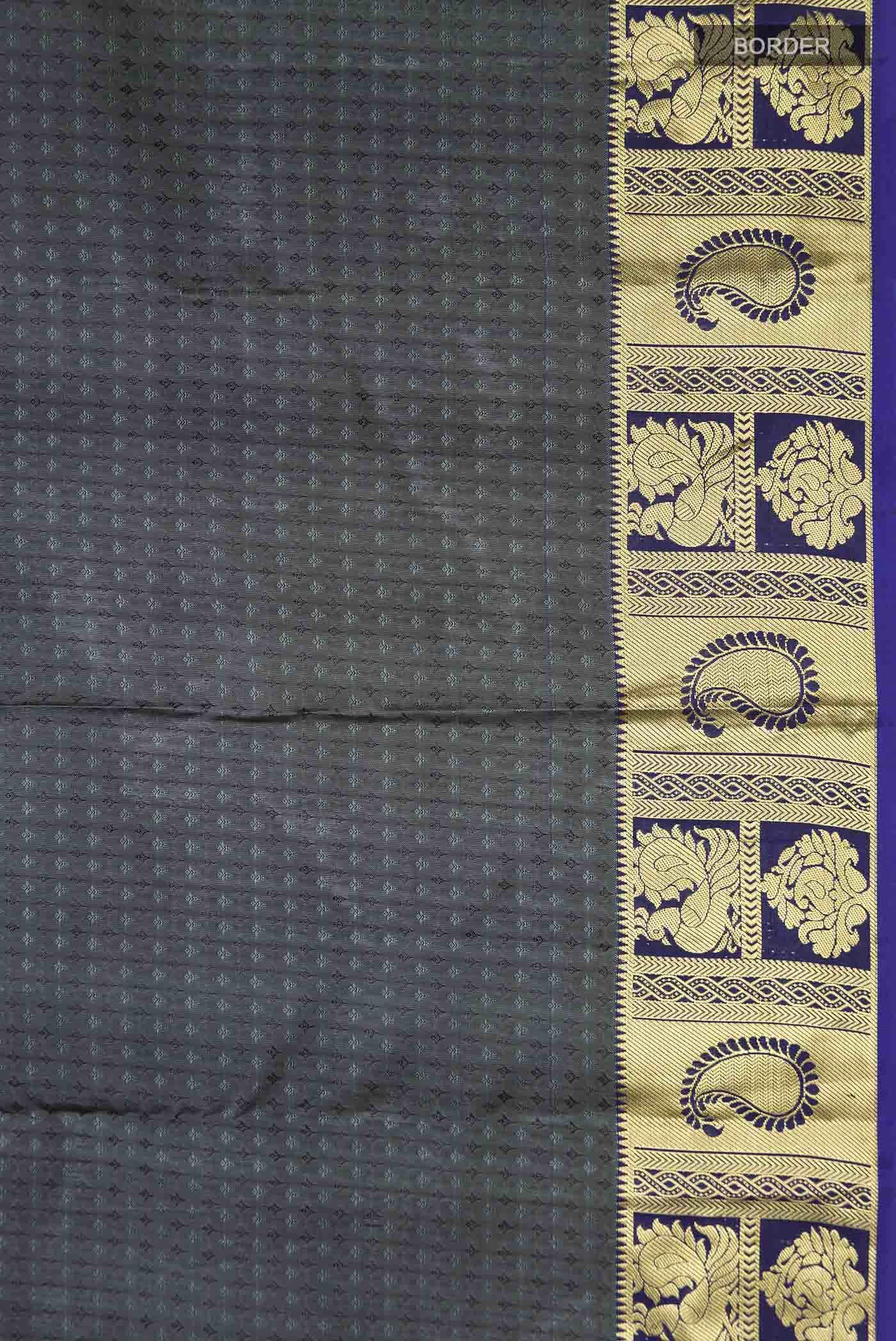 Grey Kanchipuram Silk Saree