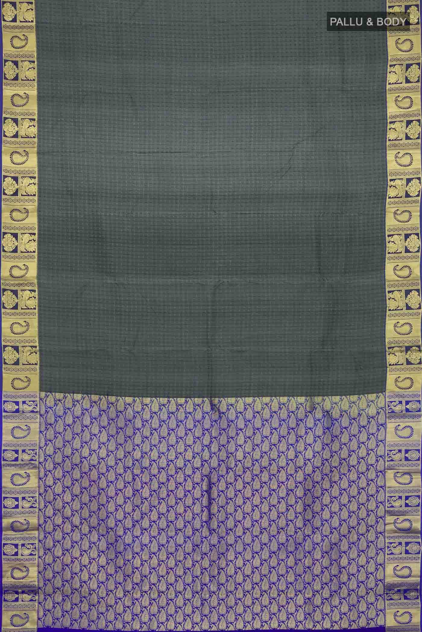 Grey Kanchipuram Silk Saree
