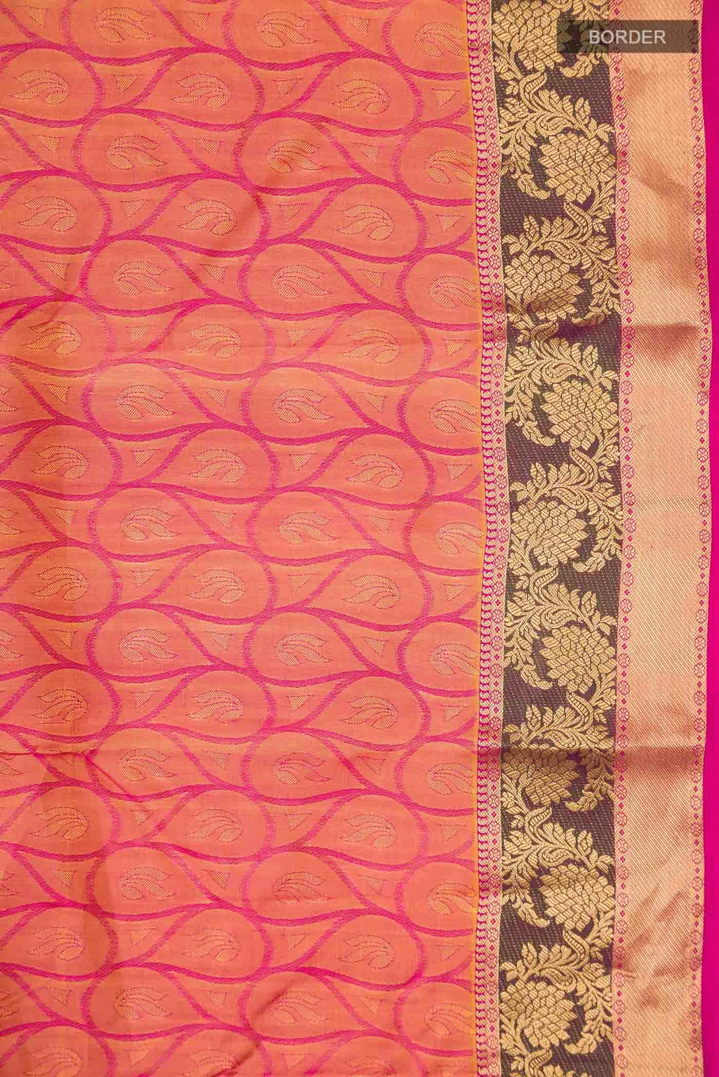 Pink with Yellow Dual Tone Kanchipuram Silk Saree