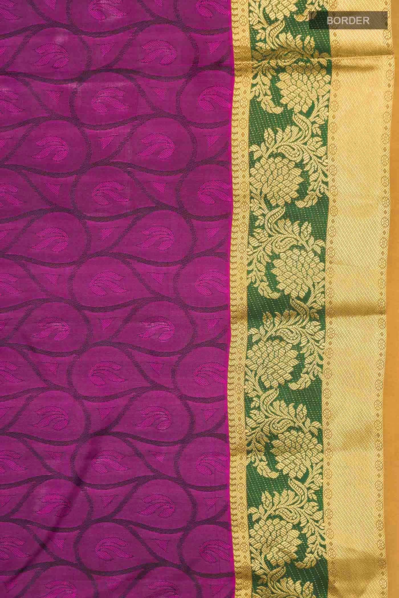 Purple Dual Tone Kanchipuram Silk Saree