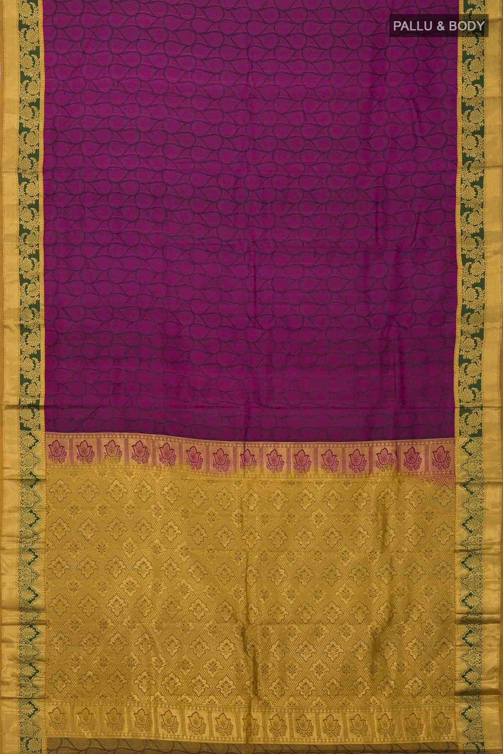 Purple Dual Tone Kanchipuram Silk Saree