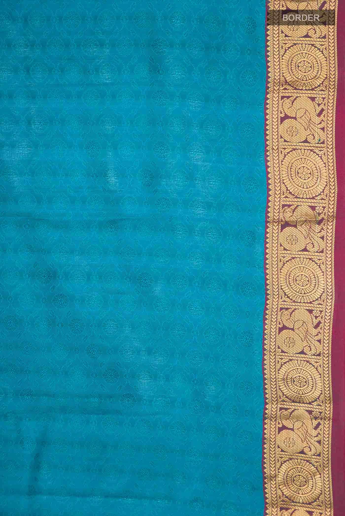 Blue Kanchipuram Silk Saree