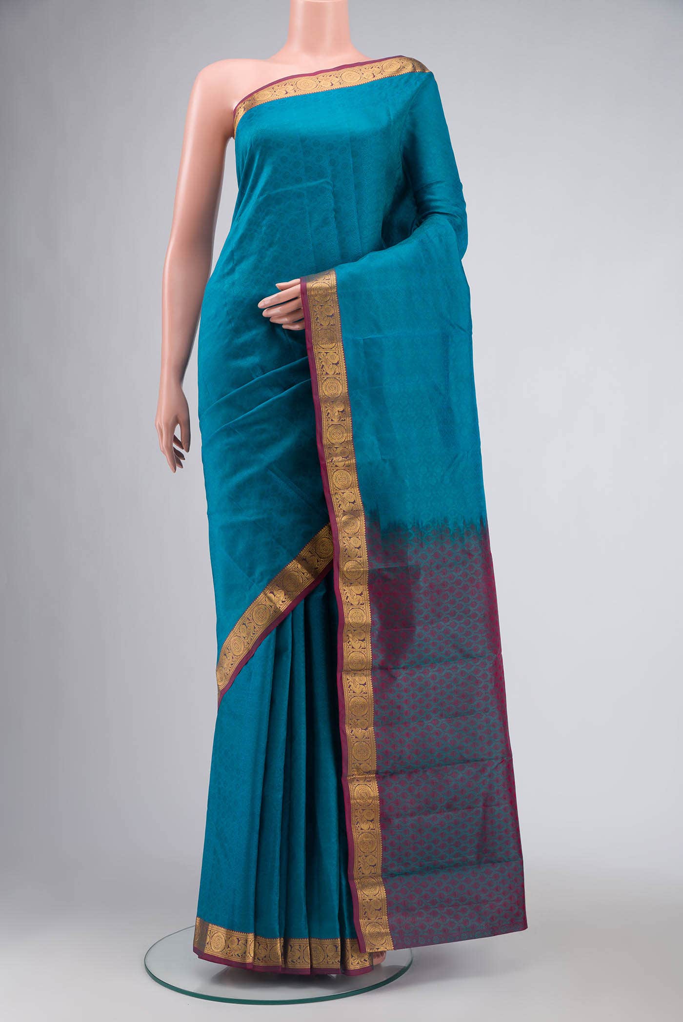 Blue Kanchipuram Silk Saree