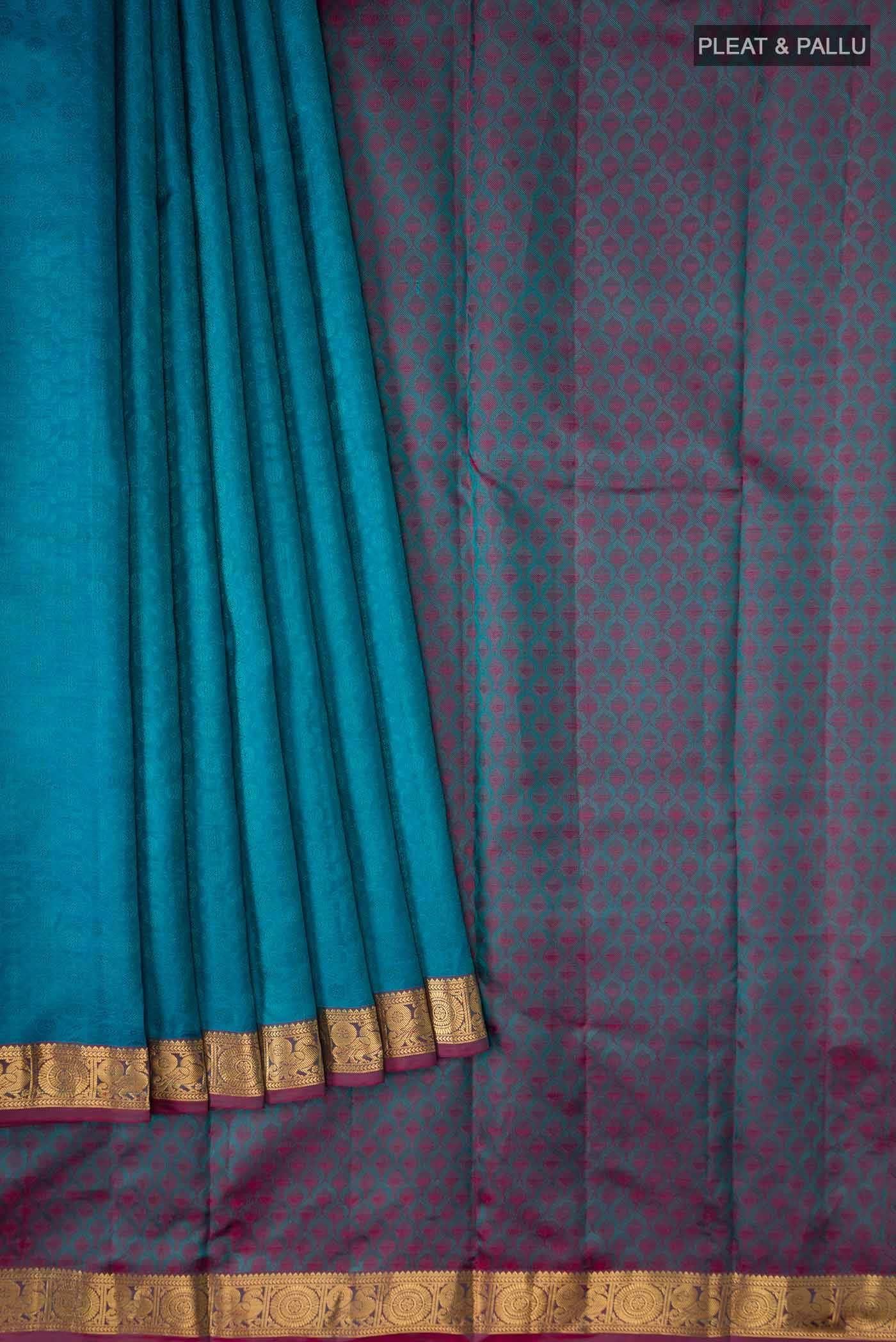Blue Kanchipuram Silk Saree