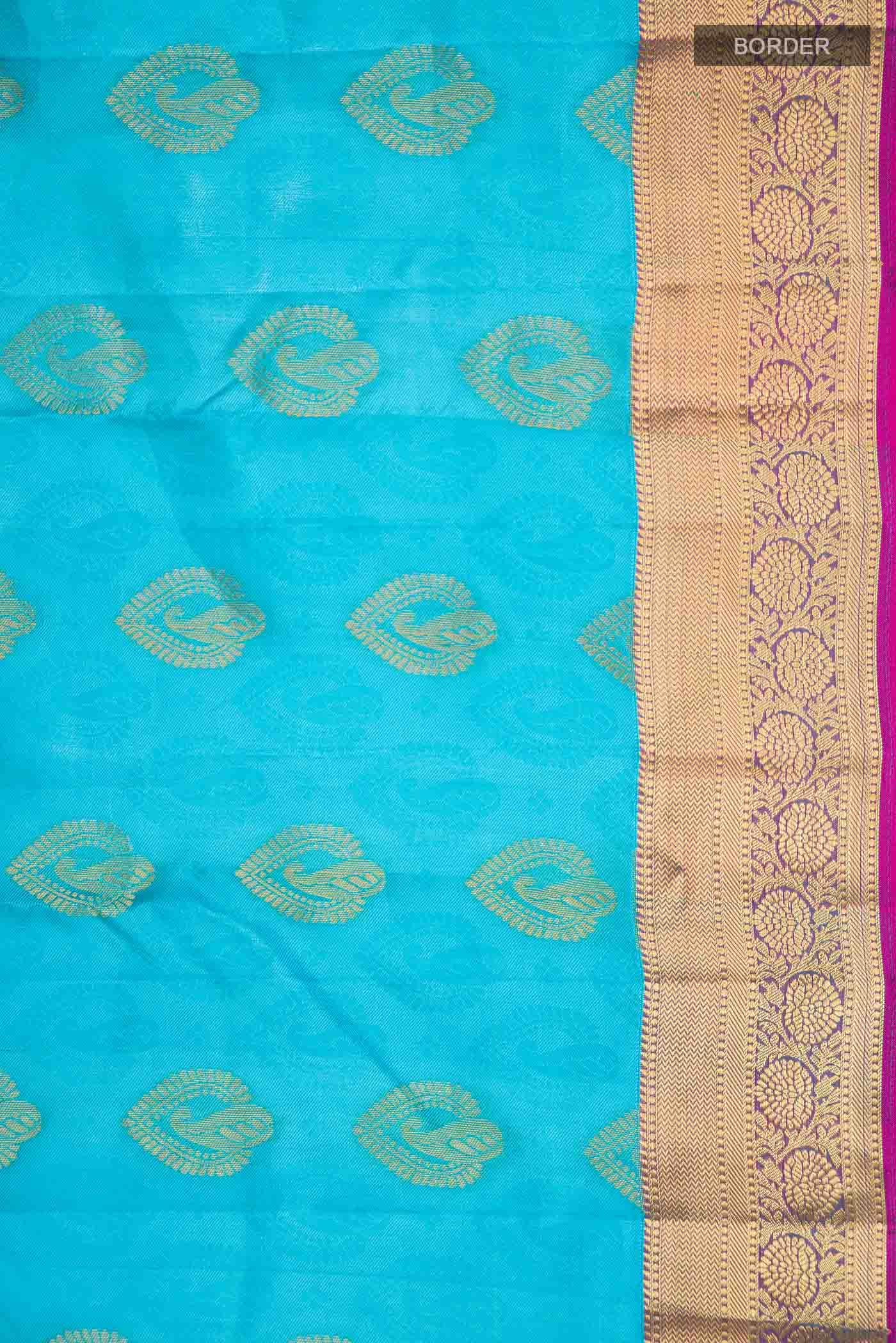 Blue Kanchipuram Silk Saree
