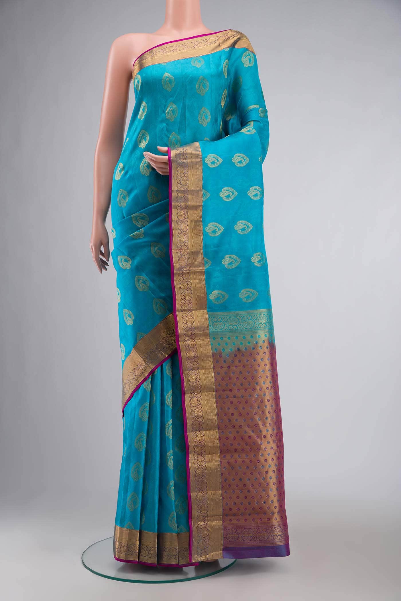 Blue Kanchipuram Silk Saree