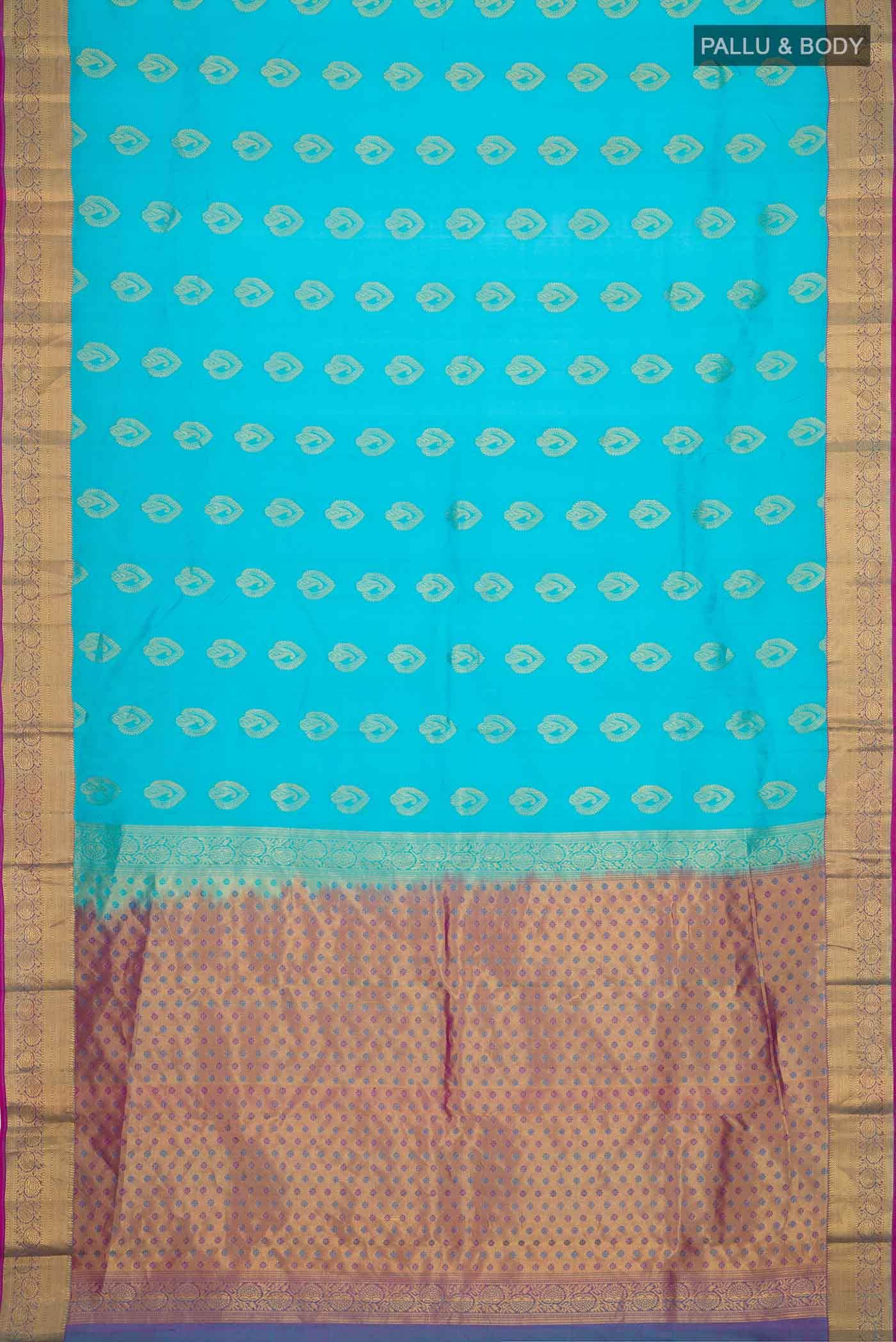 Blue Kanchipuram Silk Saree