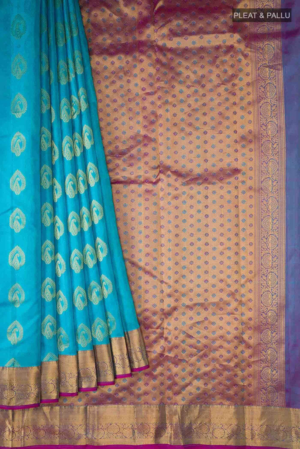 Blue Kanchipuram Silk Saree
