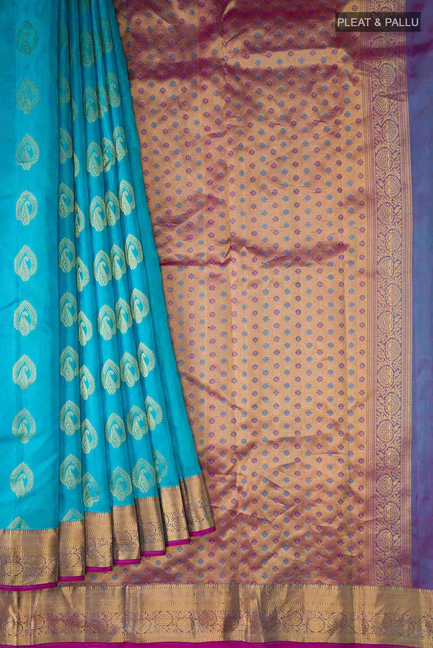 Blue Kanchipuram Silk Saree