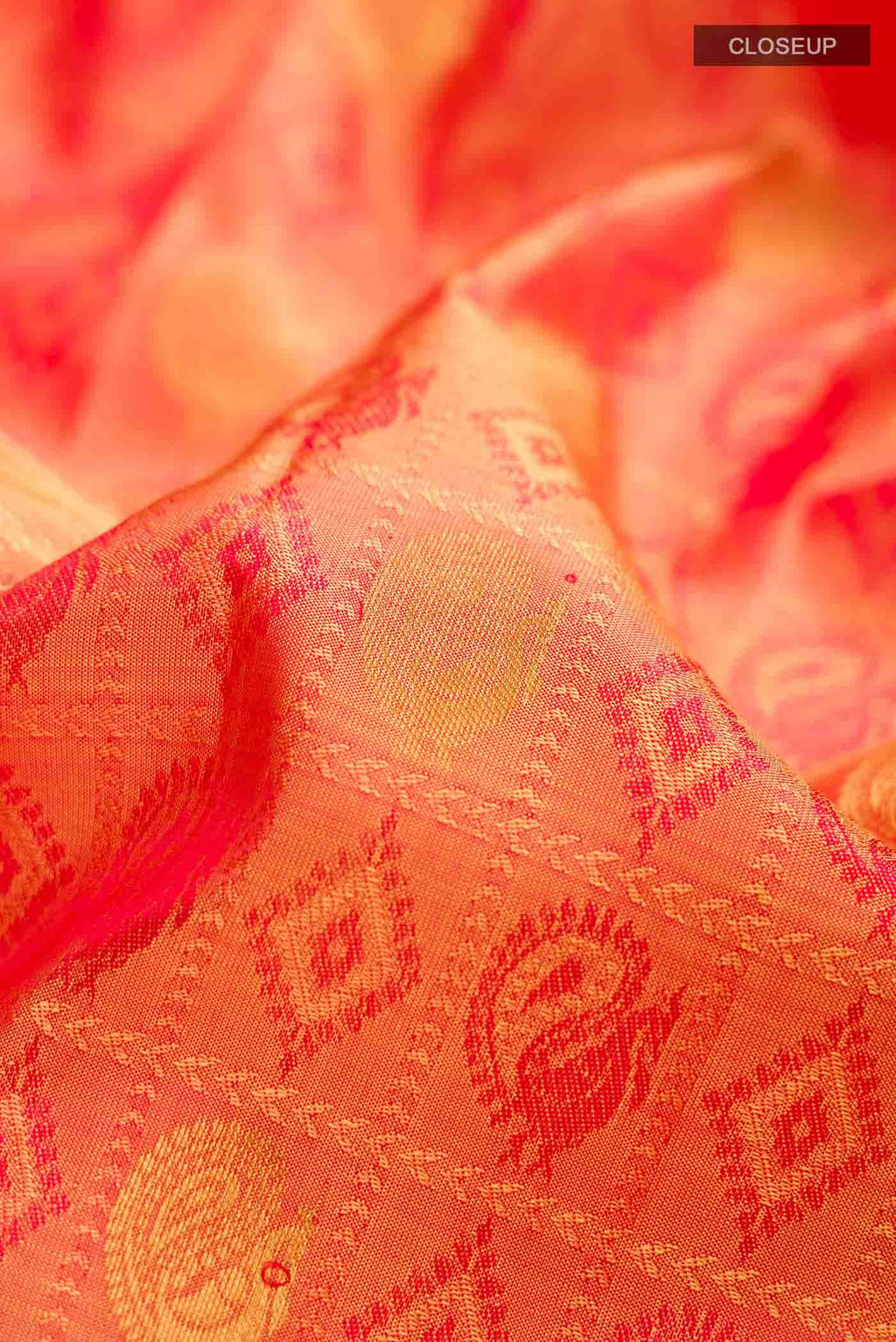 Yellow with Red Dual Tone Kanchipuram Silk Saree