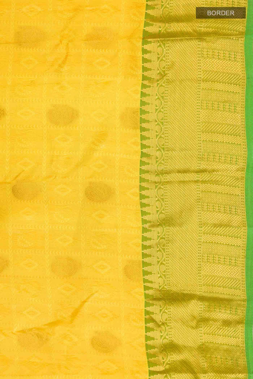 Yellow Kanchipuram Silk Saree