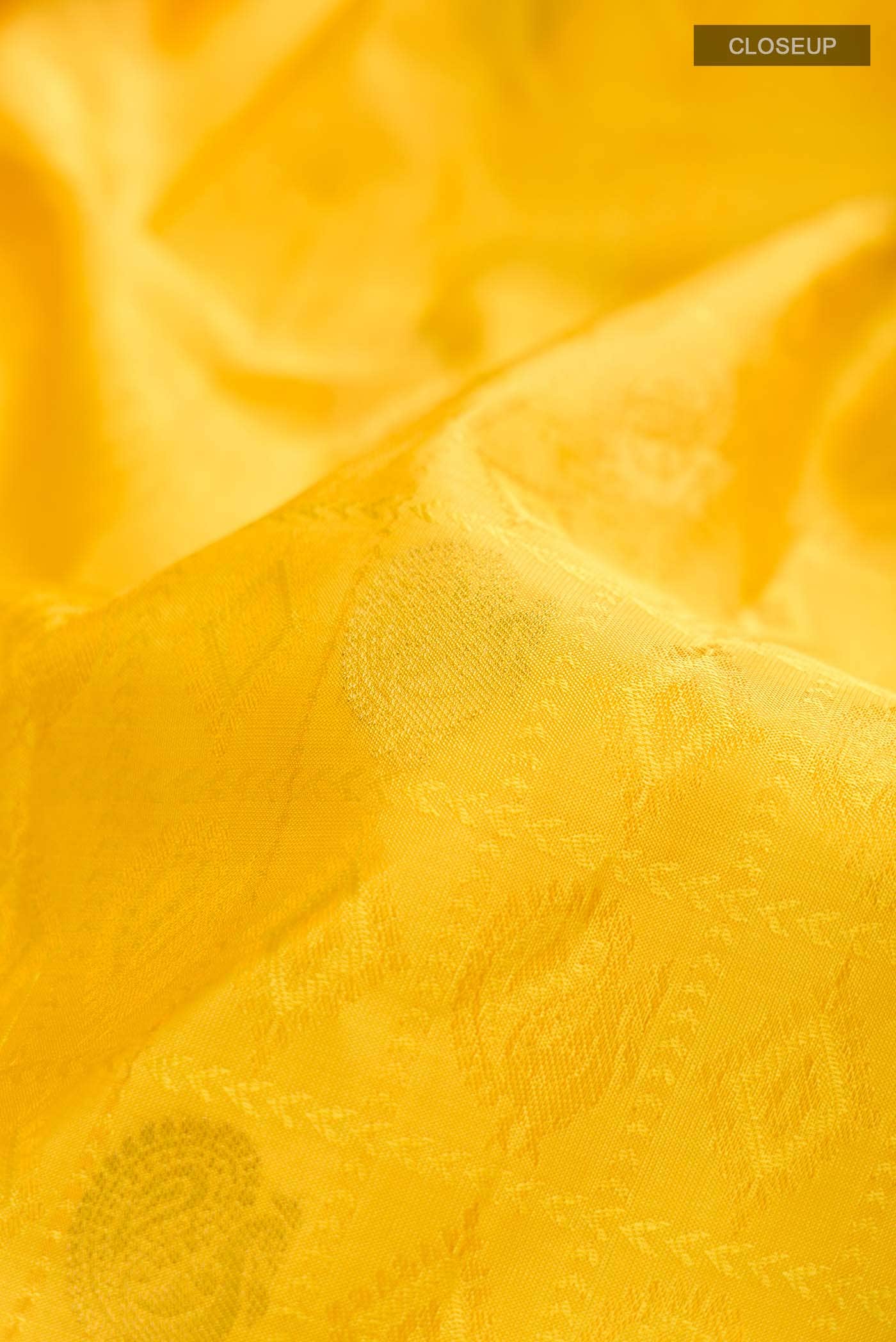 Yellow Kanchipuram Silk Saree